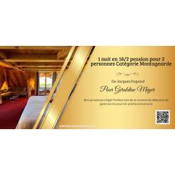 Chambre en 1/2 pension pour 2 personnes Catégorie Montagnarde