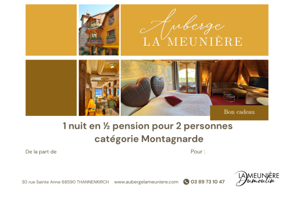 Chambre en 1/2 pension pour 2 personnes Catégorie Montagnarde